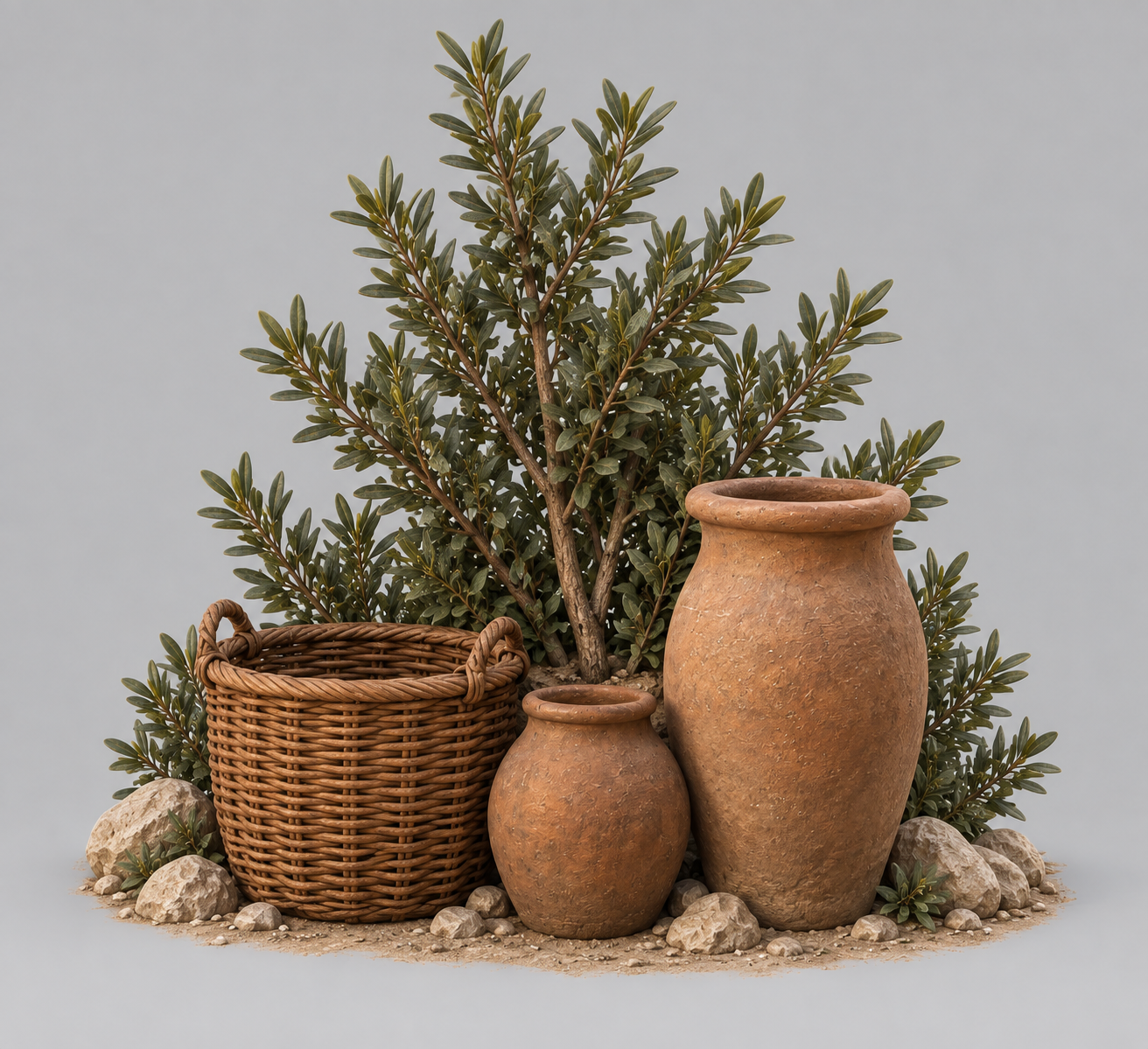 Generated reference art for Olive basket cluster A