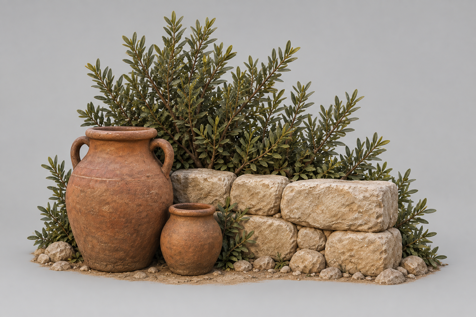 Generated reference art for Olive wall cluster A