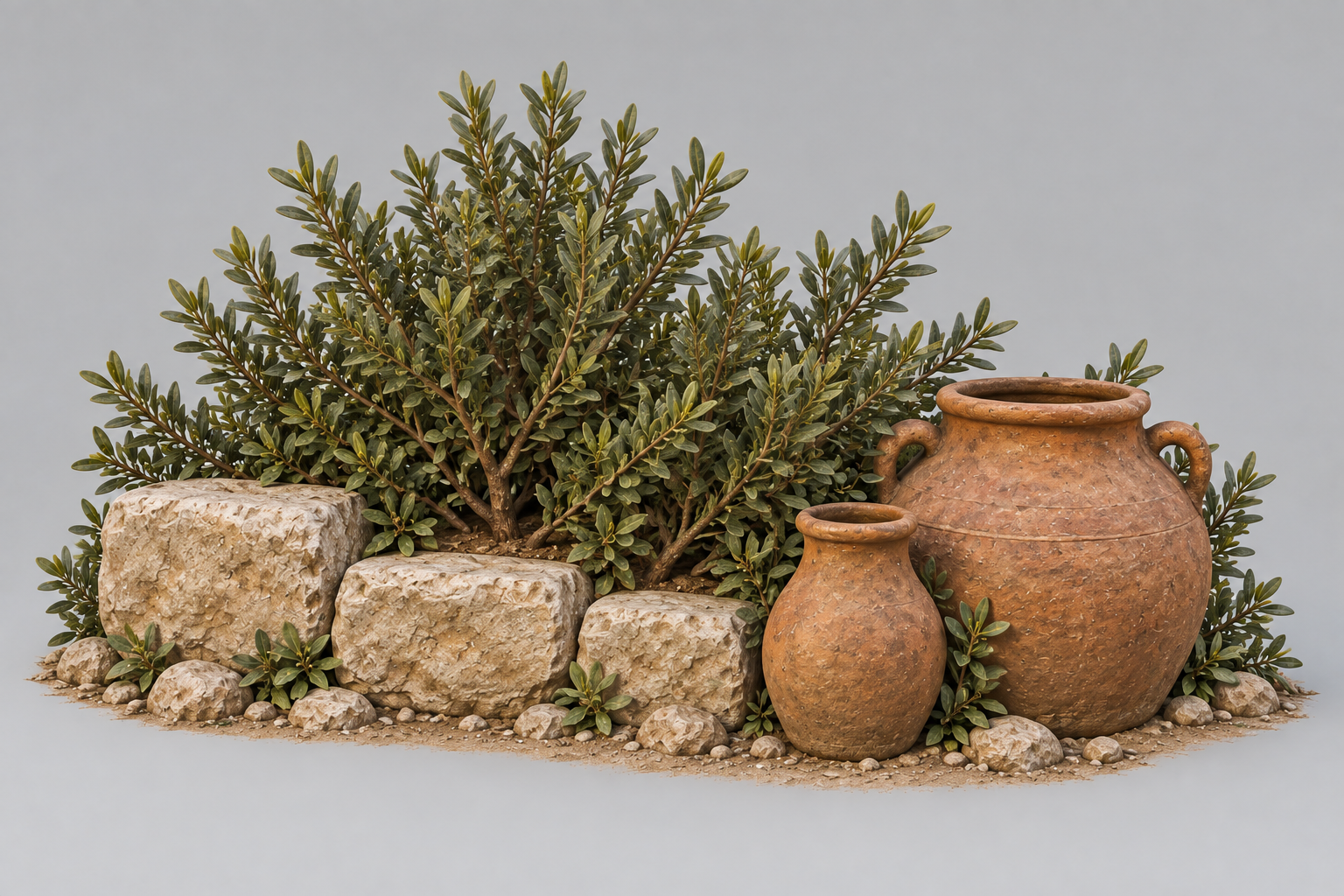 Generated reference art for Olive wall cluster B