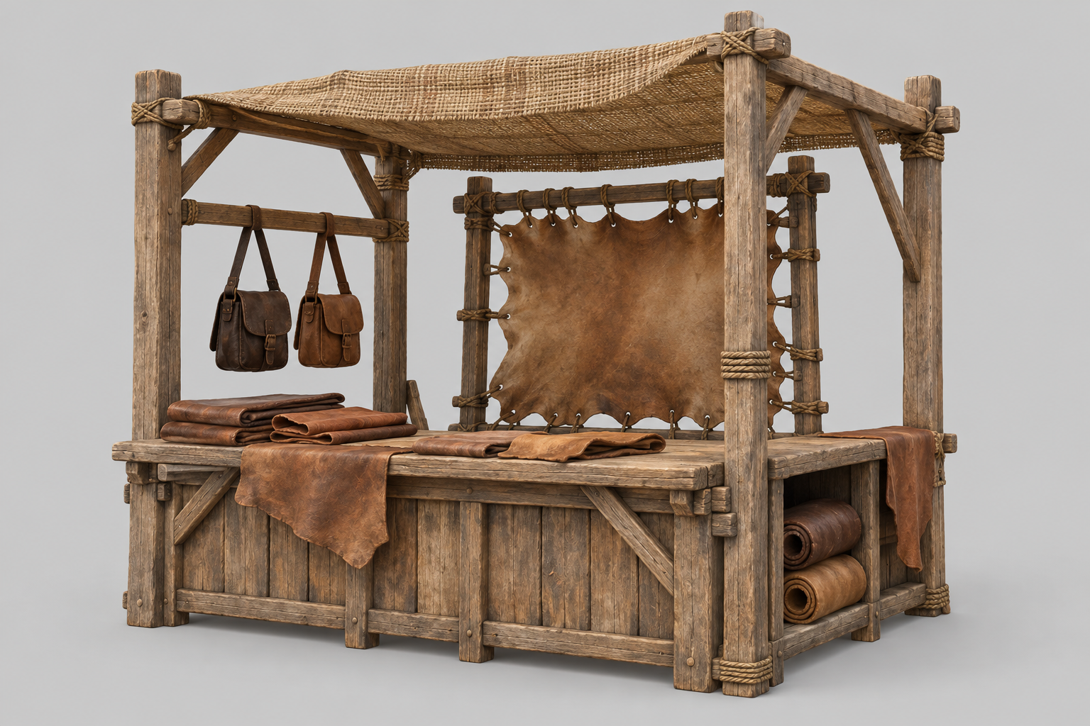Generated reference art for Tanner market stall