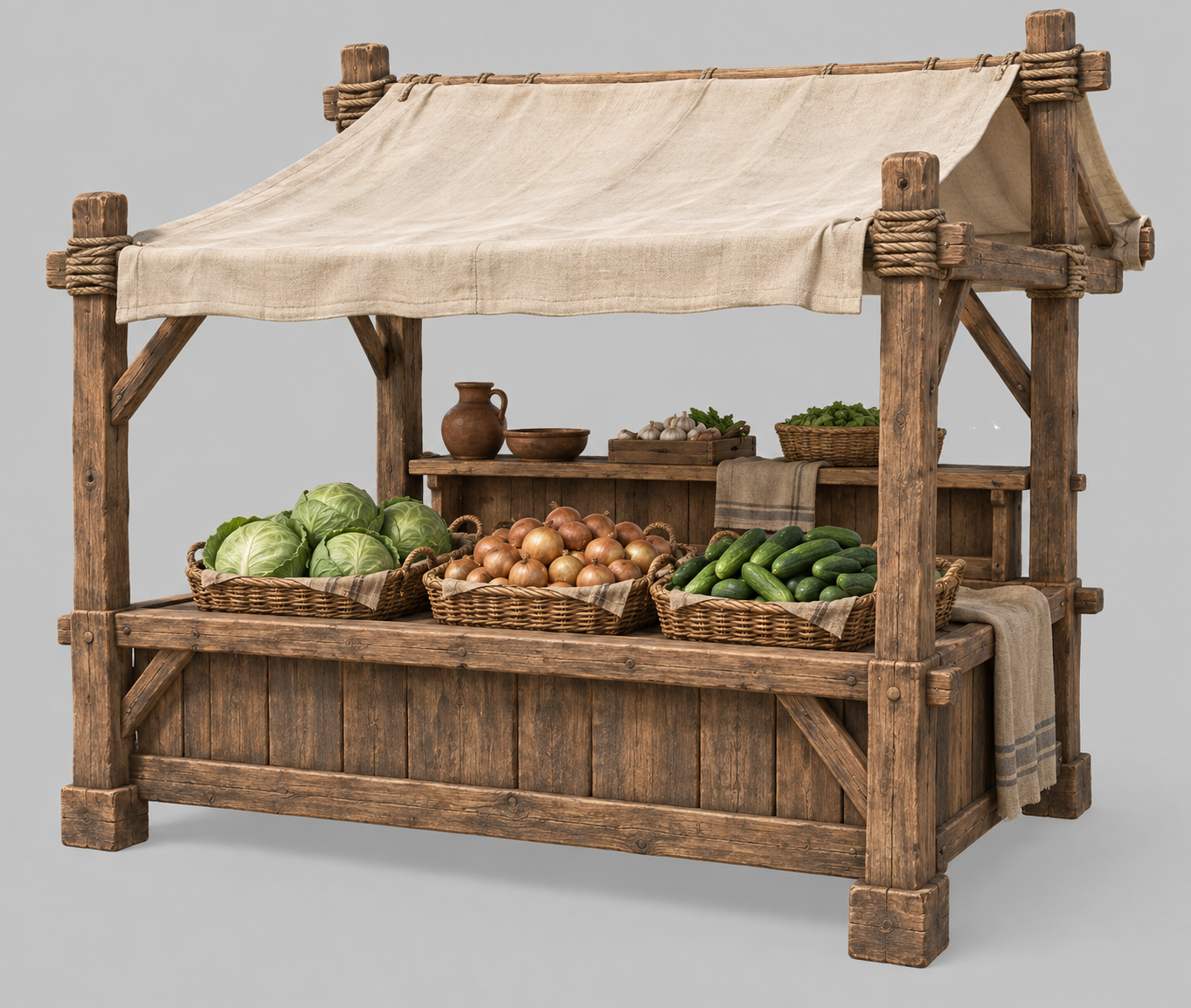Generated reference art for Vegetable market stall