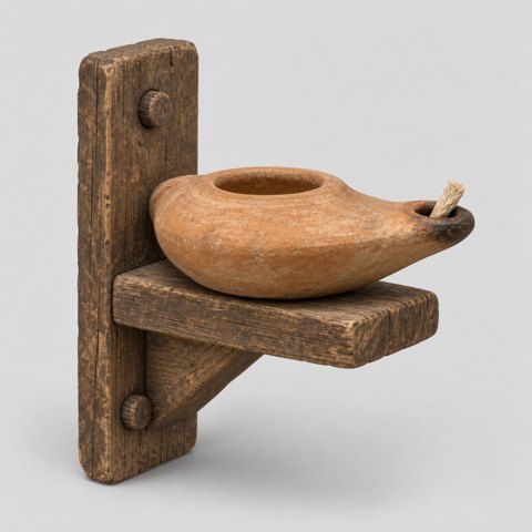 Generated reference art for Clay oil lamp